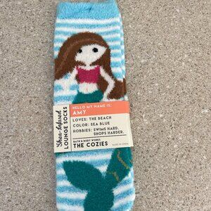 NWT Mermaid Shea Infused Butter Soft Lounge Socks